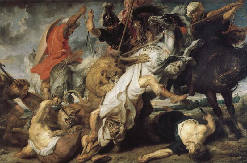 Lion hunting, Rubens Santoro